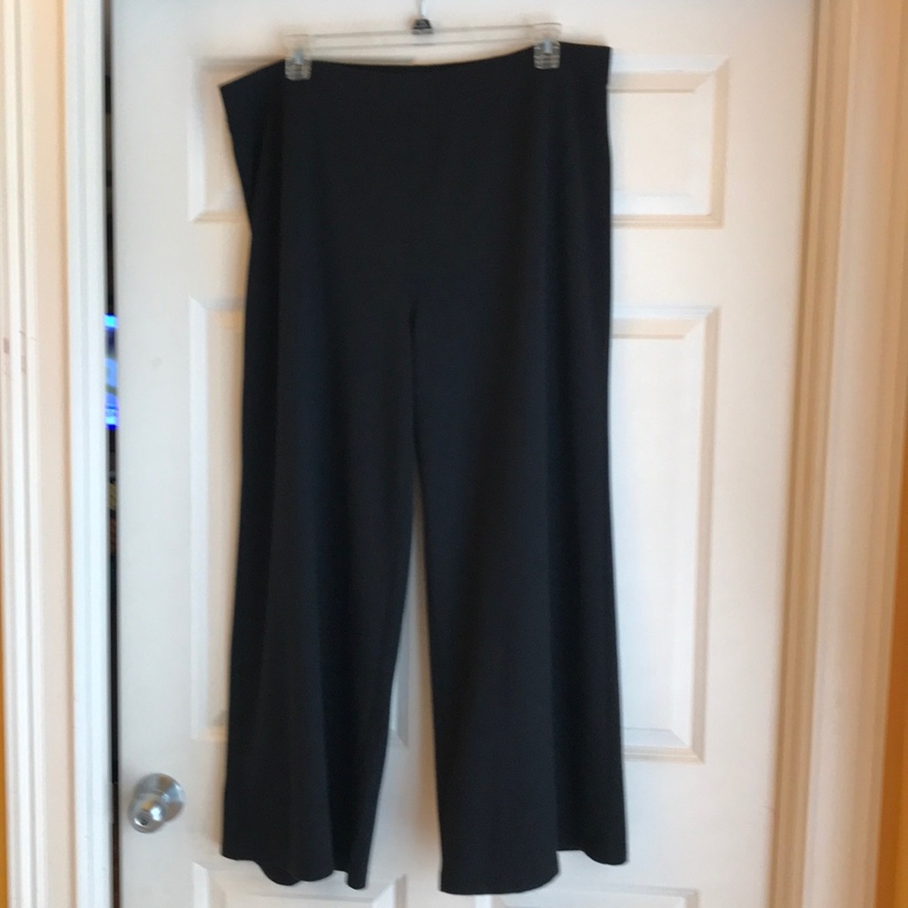 DENIM 24/7 SZ 26W WIDE LEG BLACK PANTS
